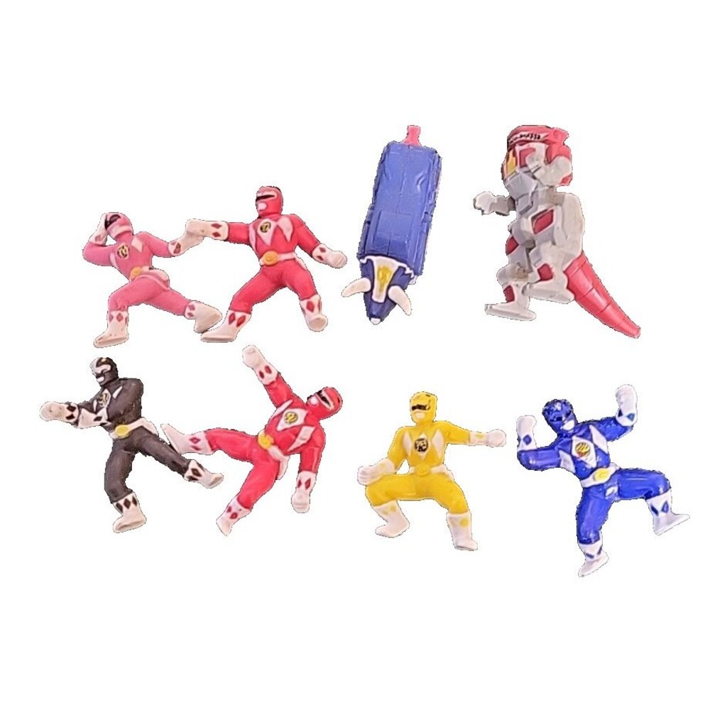 Vtg Micro‎ Mini figures Mighty Morphin Power Rangers Cake toppers